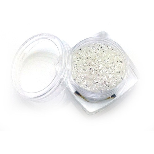 Decoratiune pentru unghii tip paiete Sequin MoonbasaNails, 1/64, 3 g, Alb optic