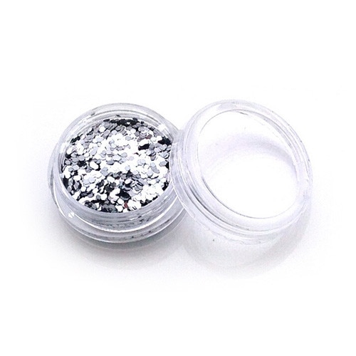 Decoratiune pentru unghii tip paiete Sequin MoonbasaNails, Model 235, Argintiu, 3g