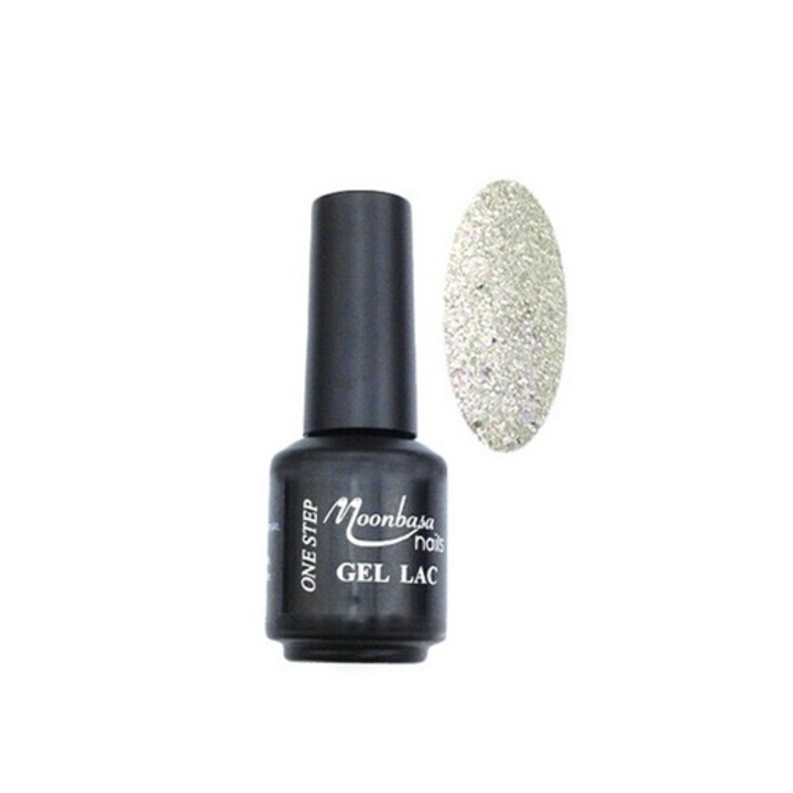 Oja semipermanenta One Step, MoonbasaNails, 085 Glitter diamond, 5 ml