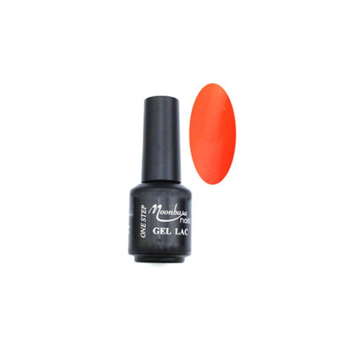 Oja semipermanenta One Step, MoonbasaNails, 199 Orange red, 5 ml