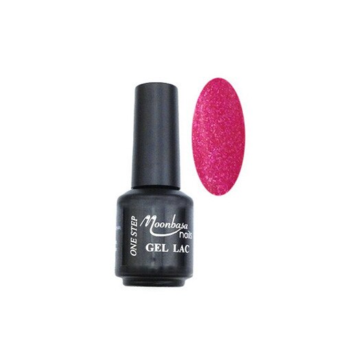 Oja semipermanenta One Step, MoonbasaNails, 065 Glitter dark magenta, 5 ml