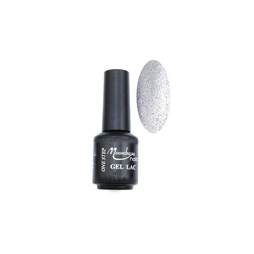 Oja semipermanenta One Step, MoonbasaNails, 179 Glitter silver white, 5 ml