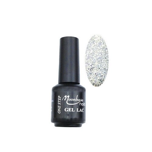 Oja semipermanenta One Step, MoonbasaNails, 060 Silver sequin, 5 ml