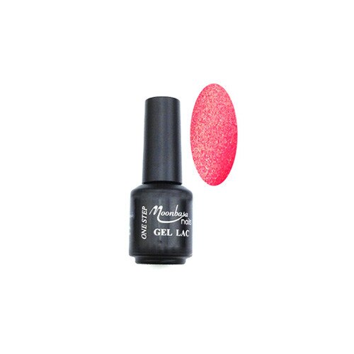 Oja semipermanenta One Step, MoonbasaNails, 184 Glitter pink, 5 ml