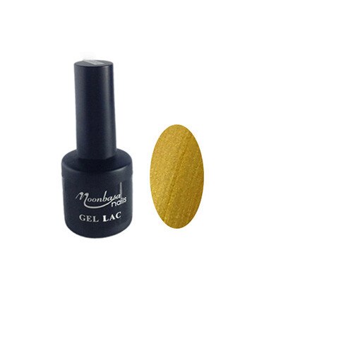 Gel lac semipermanent unghii MoonbasaNails, Perlat, Galben ocru, 6 ml