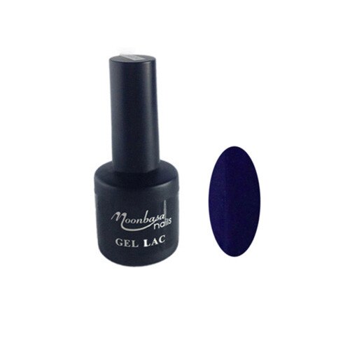 Gel lac semipermanent unghii MoonbasaNails, Sidefat, Albastru euro, 6 ml
