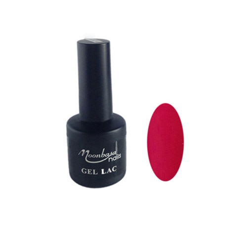 Gel lac semipermanent unghii MoonbasaNails, Perlat, Roz neon, 6 ml