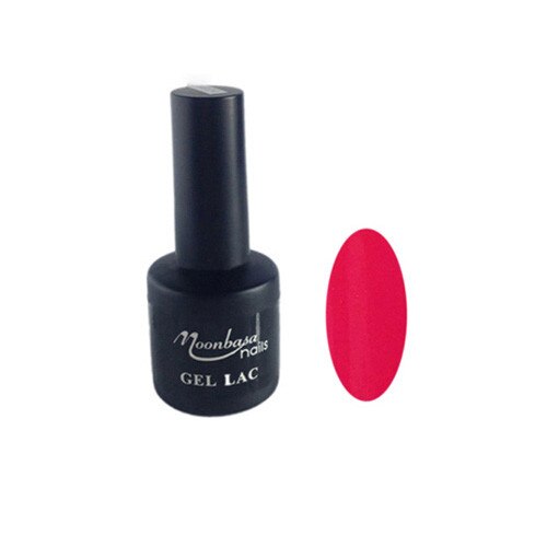 Gel lac semipermanent unghii MoonbasaNails, Lucios, Rosu cireasa, 6 ml