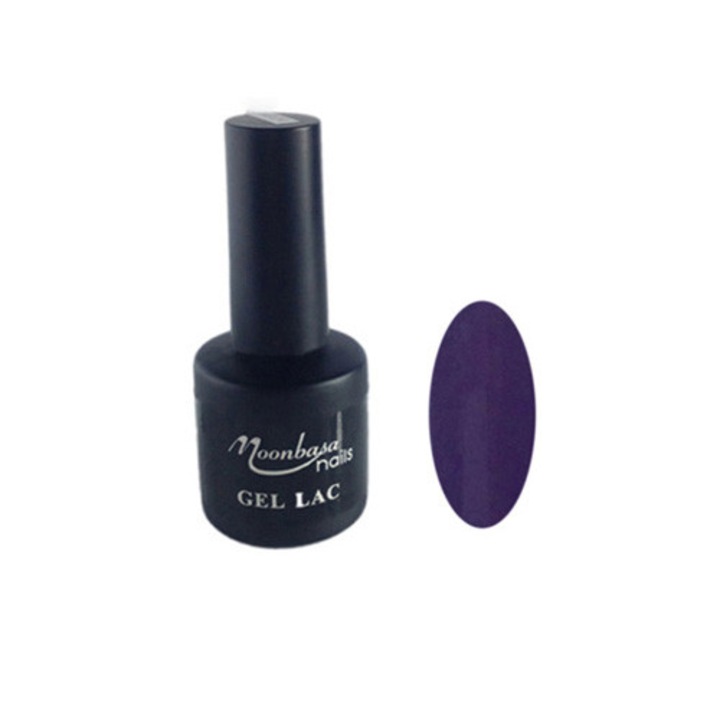 Oja semipermanenta MoonbasaNails, Numarul 161, Classic Dark Purple, 6ml