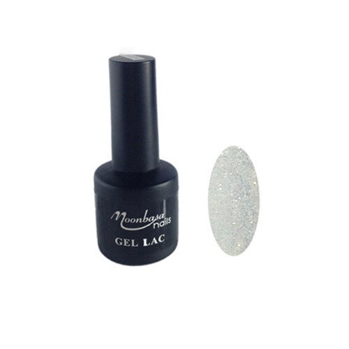 Oja semipermanenta MoonbasaNails, Numarul 176, Glitter Champagne, 6ml