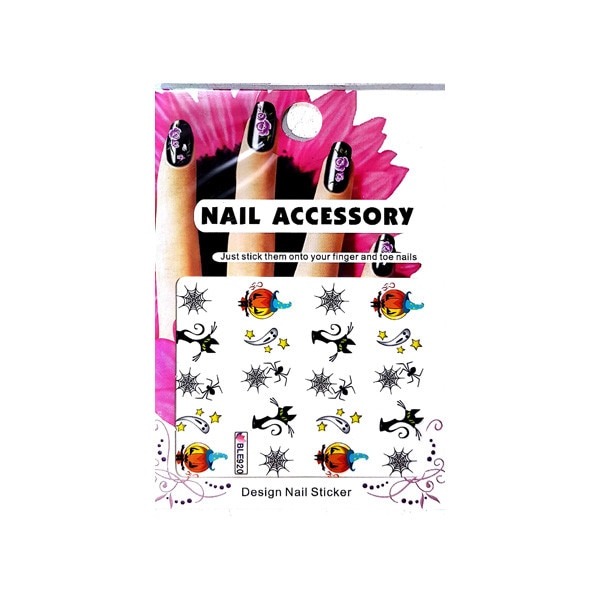 Tatuaj sticker cu efect acrilic pentru decor unghii BLE-920, MoonbasaNails, Multicolor