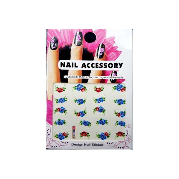 Tatuaj sticker cu efect acrilic pentru decor unghii BLE-769, MoonbasaNails, Multicolor