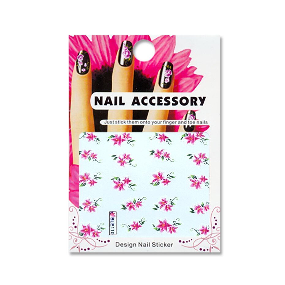 Tatuaj sticker cu efect acrilic BLE110, MoonbasaNails, Multicolor