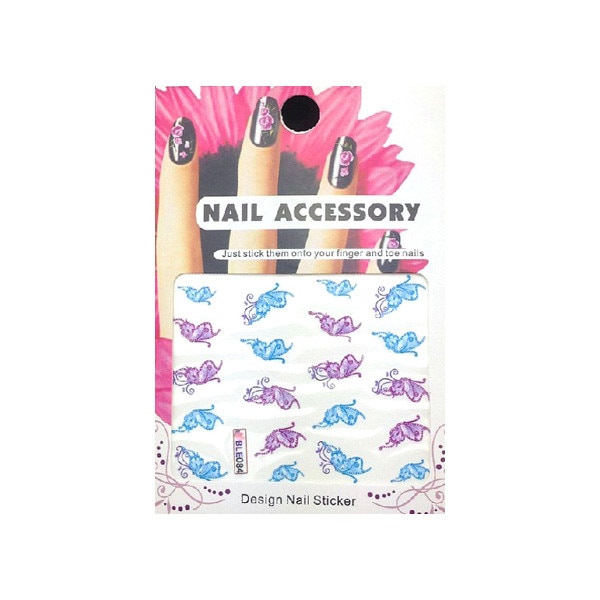 Tatuaj sticker cu efect acrilic BLE084, MoonbasaNails, Multicolor
