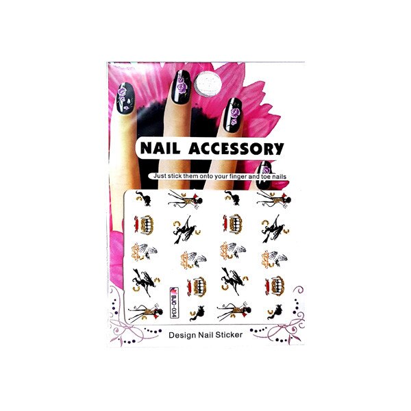 Tatuaj sticker cu efect acrilic BJC-034, MoonbasaNails, Multicolor