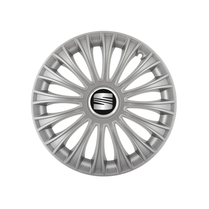 Set 4 capace roti Dino cromat R15, pentru gama auto Seat