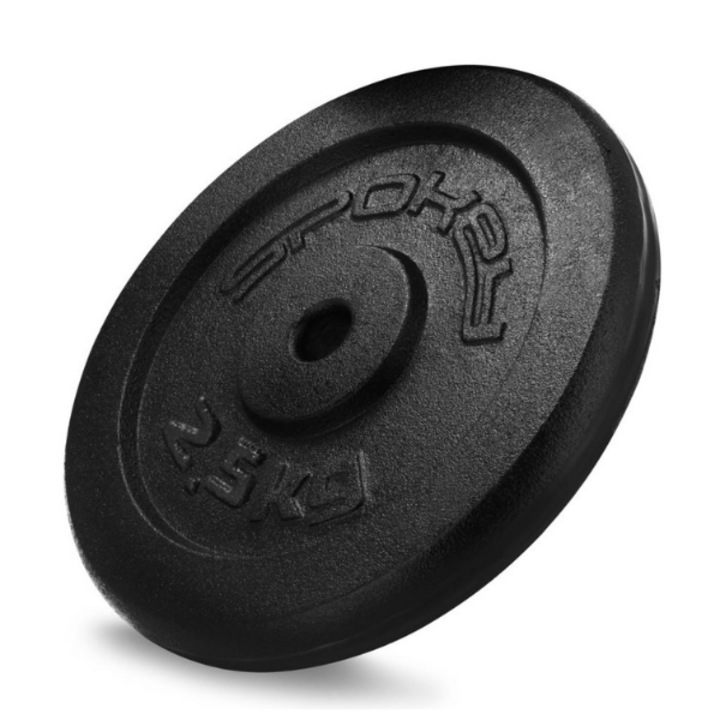 Disc greutate, Spokey, Fonta, 2.5 kg, Diametru gaura 29 mm, Negru
