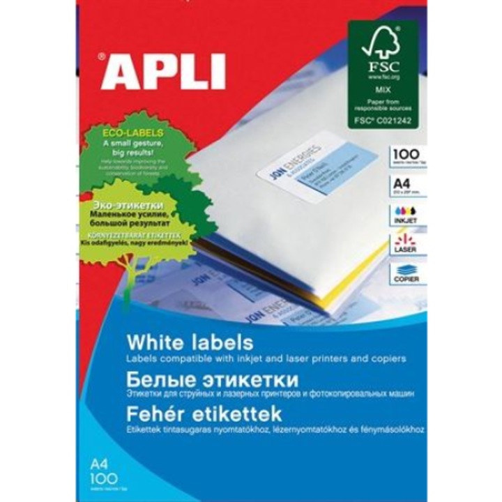 APLI 105x148 mm univerzális Etikett (25 lap)