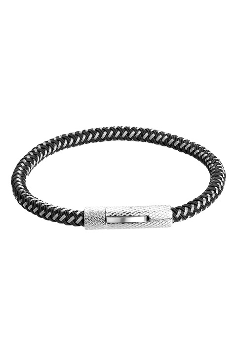 Paul McNeal, Fonott bőrkarkötő, Ezüstszín, Fekete