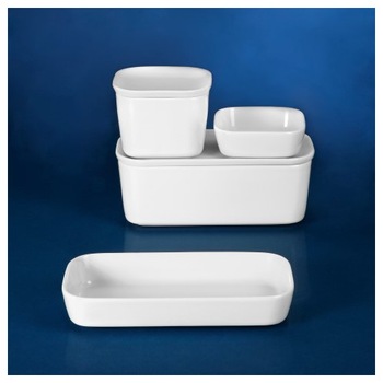 NO LIMIT Serviciu 6 piese patrate - pentru cuptor si frigider, Seltmann-Weiden Bavaria Portelan NO LIMIT Serviciu 6 piese patrate - pentru cuptor si frigider, Seltmann-Weiden Bavaria Portelan