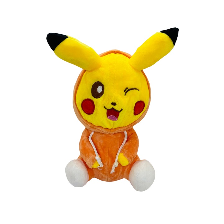 Pokemon Pikachu plüssjáték, 25 cm, narancssárga