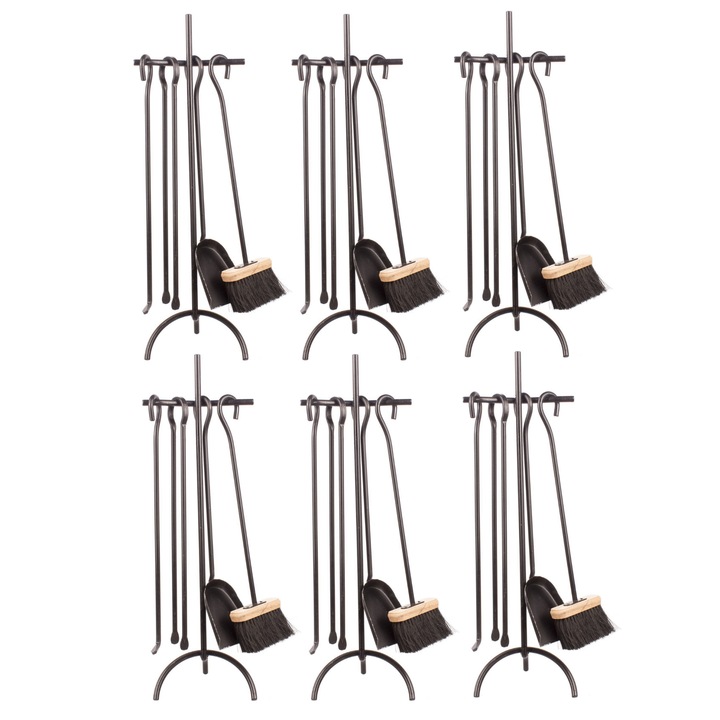 Set 6 suporti de intretinere pentru seminee cu accesorii, Peromex, 4sc2881x6