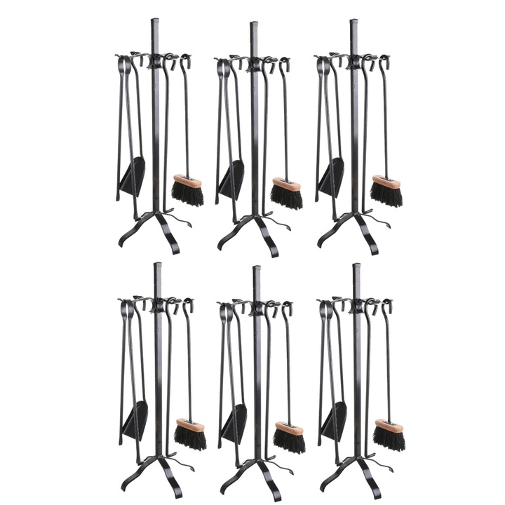 Set 6 suporti de intretinere pentru seminee cu accesorii, Peromex, 4sc3015x6