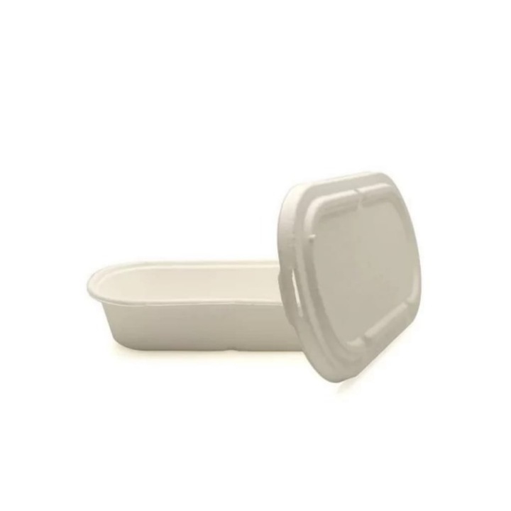 Set caserole bio ovale cu capac, 50 buc, capacitate 850 ml