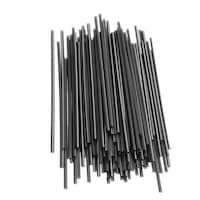 Set 500 paie drepte din plastic, 240 x7mm, negru