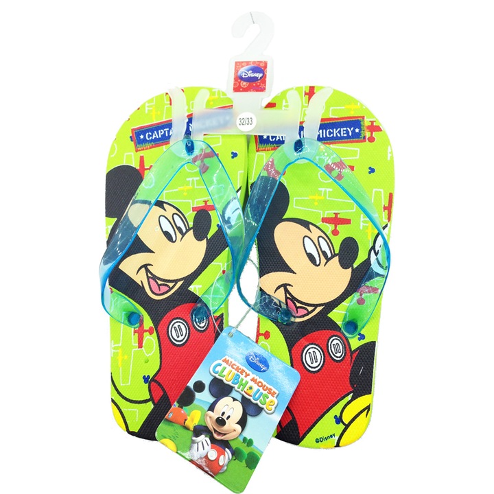 Șlapi copii Disney Mickey Mouse 826566, 26-35, Verde