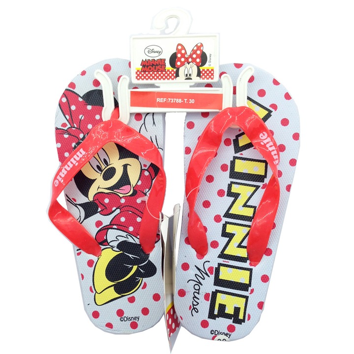 Flip-flops copii Disney 261045, 24-34, Pentru fete, Alb