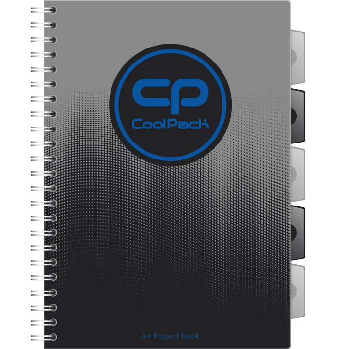 Тетрадка A4 Coolpack Gradient Grey, със спирала, Многоцветен