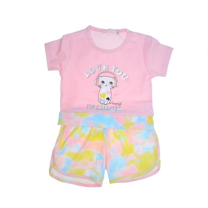 Compleu din doua piese pentru fete Happy House WB-2950-104, Roz 79279