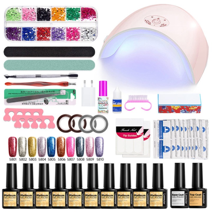 Kit unghii, Lanmuiar, 36W, Model 5, Multicolor