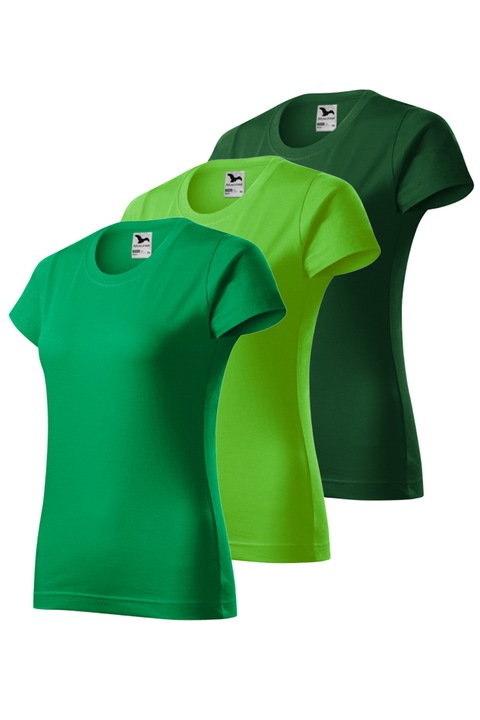 Set 3 tricouri dama Basic colormix 9, Malfini, material 100% Bumbac, Multicolor