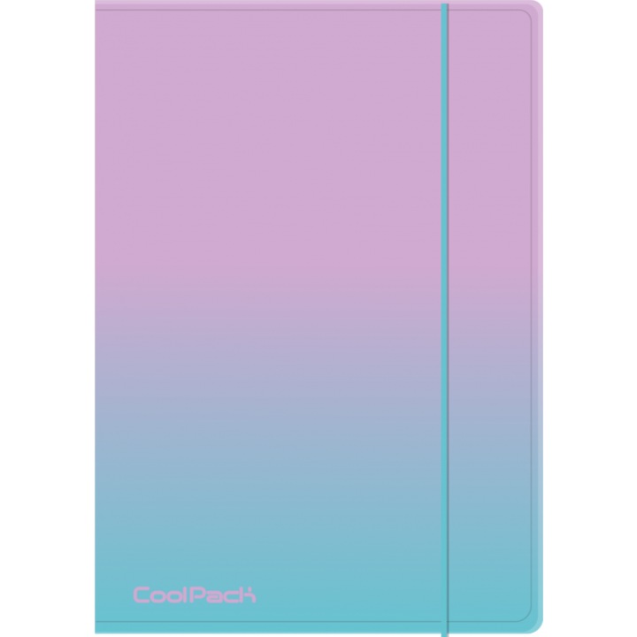Папка с ластик CoolPack, Gradient Blueberry, А4, Розово синя