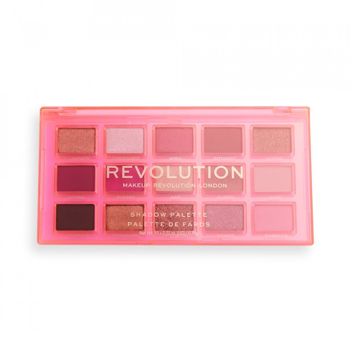 Палитра сенки за очи Sugar Ray, Makeup Revolution, 15X0.7g