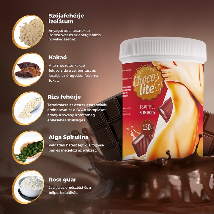 Millmax Choco Lite fogyás étrend-kiegészítő, 150g