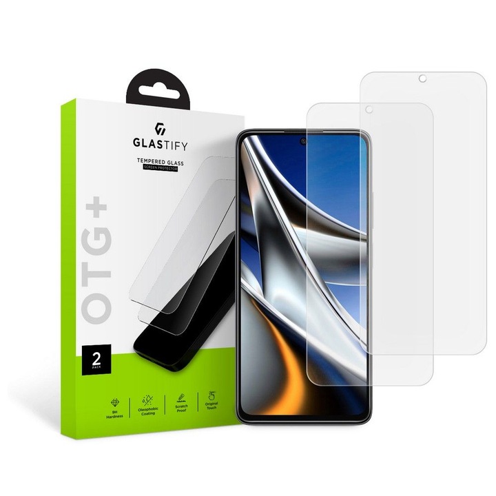 Стъклен протектор fixGuard Glastify OTG+, 2-Pack за Xiaomi Poco X4 Pro 5G, Прозрачен