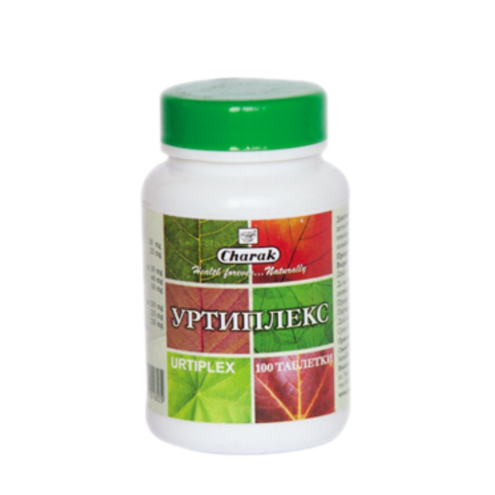 Supliment alimentar Charak, Urtiplex, pentru o piele sanatoasa, India, 100 de comprimate