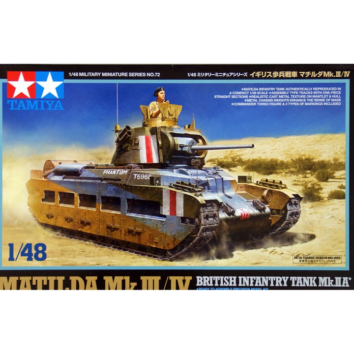 Kit Macheta Militara de construit Tamiya Matilda Mk.III/IV Infantry Tank +14 ani 1:48 TAM 32572