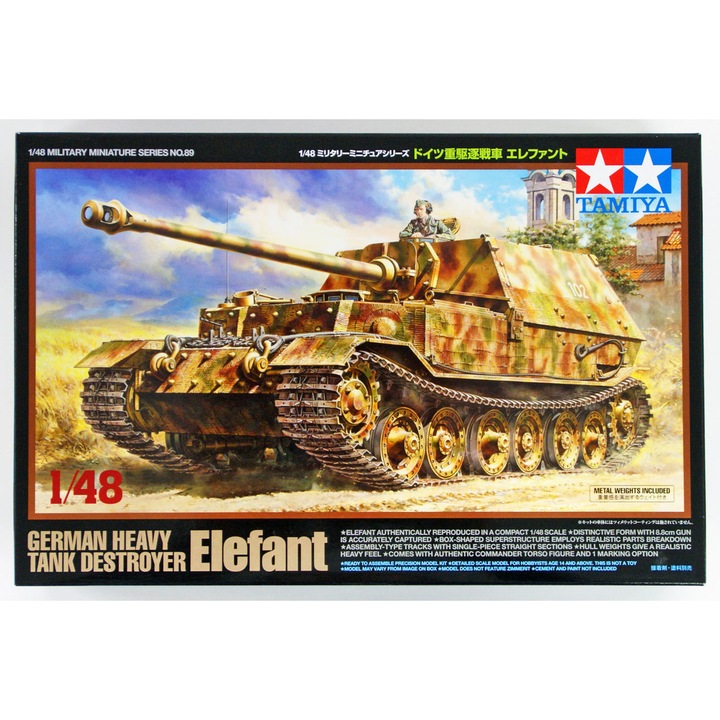 Tamiya makettszett German Heavy Tank Destroyer Elefant 1:48 (300032589)