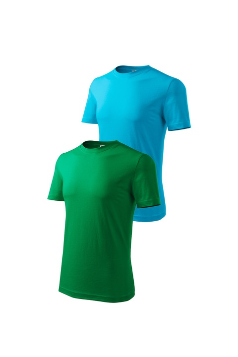 Set 2 tricouri de barbati, Malfini, Classic, mix 13, Turcoaz/Verde Mediu