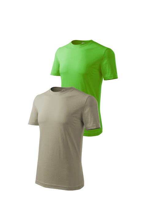 Set 2 tricouri de barbati, Malfini, Classic, mix 15, Kaki deschis/Lamaie