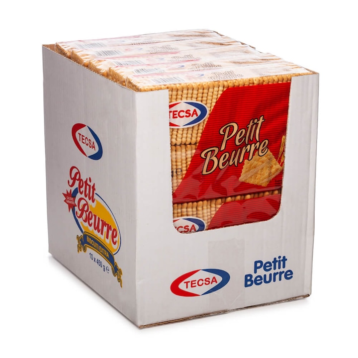 Set 10 Pachete de Biscuiti Petit Beurre Tecsa, 450 g