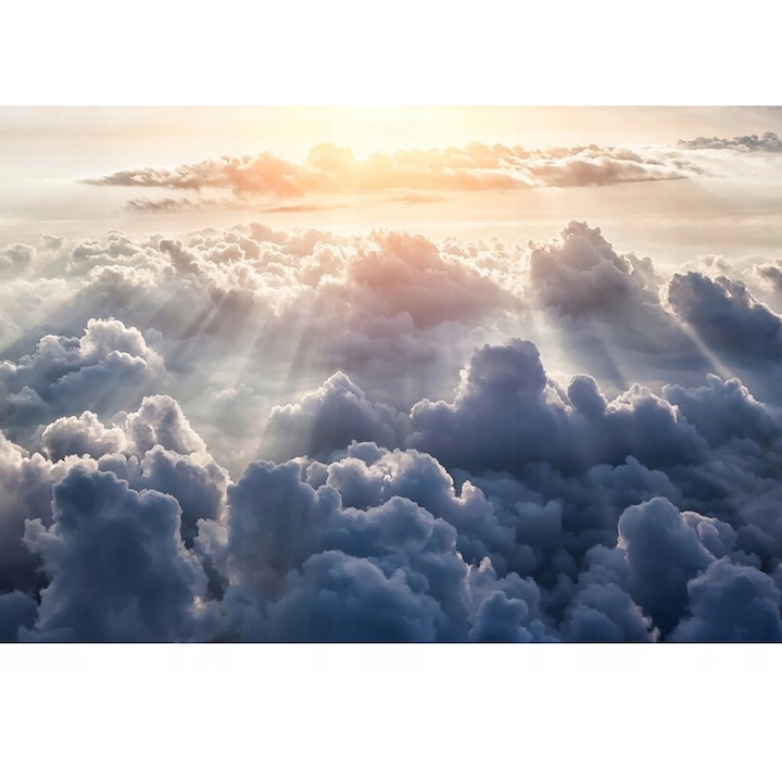 Fototapet Cer Soare Nori Design 312x219 cm, Modern Vlies Tapet, Pentru Dormitor Camera De Zi Living