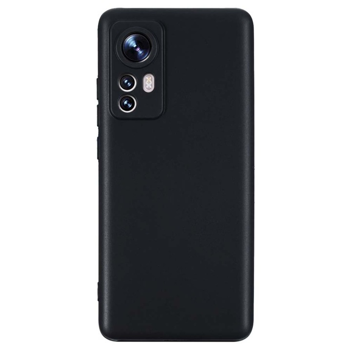 Кейс за Xiaomi 12x, Тънък силикон, Ultra Slim, Гел, 0.3 мм, защита на камерата, Черен