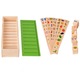 Монтесори висококачествен дървен сортер за играчки с 88 части на румънски/английски език, образователен