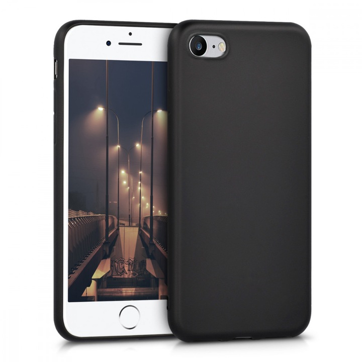 Telefontok Apple iPhone 8 / iPhone 7 / iPhone SE 2 készülékhez, szilikon, fekete, 40350,68
