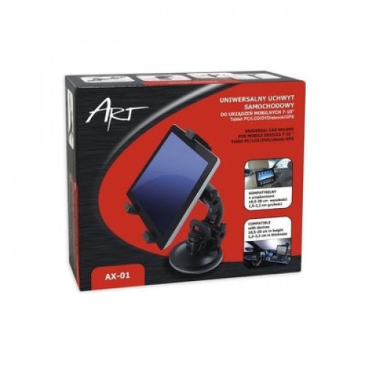 Art AX-01 univerzális tapadókorongos / fejtámlára helyezhető autós tablet tartó 7-10cm